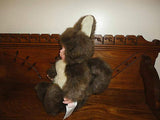 Anne Geddes Baby Doll Wearing Squirrel Outfit 15 inch Tall Unimax Toys 1998
