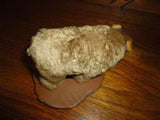 Antique Real Fur Wooden BEAR Glass Eyes Hand Made Canadian Souvenir NMCO MTL