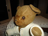 Antique Brown Teddy Bear in Old Saxony Brand Sweater 18 in