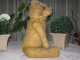 Antique 1930s Hermann Beha Germany Teddy Bear Bear 23 inch Beige Silk Plush
