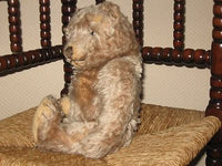 Antique 1940s Steiff Original Teddy Bear Jointed Gray Mohair 35 cm US ZONE