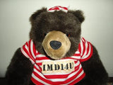 Hallmark IMD14U 10 Inch Brown GRIZZLY BEAR in Prison Outfit