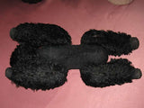 Antique German Black Mohair Poodle Dog 11 Inch Standing 1920s RARE