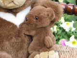 France Mother & Baby Bear Brown Plush