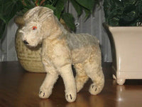 Antique Hermann Airedale Mohair Terrier Dog 1950s No Ids