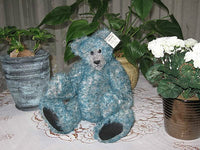 OOAK Bunwell Bear UK Artist Vivien Butlin Blue Mohair