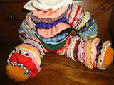 Vintage Handmade Cloth Fabric CLOWN DOLL One of a Kind 17 inch