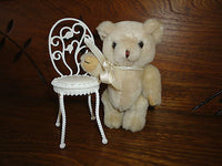 Jointed Little Miniature Bear with Chair Made in China