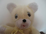 Antique Yellow and White Plush Teddy Bear 18 inches