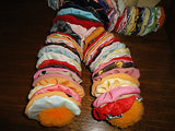 Vintage Handmade Cloth Fabric CLOWN DOLL One of a Kind 17 inch