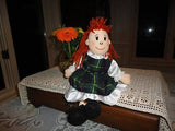 Irish Dancer Stuffed Rag Doll Yarn Hair