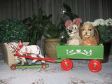 Antique Schuco Disney 1950 Lady and The Tramp Mohair Dogs