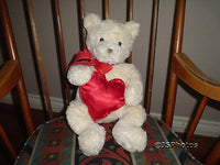 Gund Bear with Satin Heart 2003 Nr 43715 - 16 inch