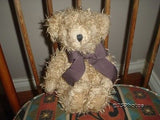 Germany Teddy Bear Jointed Curly Soft Faux Mohair 12 inch Sunkid Button