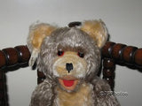 Antique Fechter Old Bear Authentic Austria Gray Mohair 11.8 Inch Open Mouth