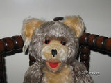 Antique Fechter Old Bear Authentic Austria Gray Mohair 11.8 Inch Open Mouth
