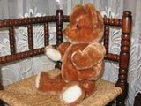 Hermann Germany 45 cm Reddish Brown Mohair Teddy Bear Vintage