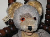 Antique Fechter Old Bear Authentic Austria 11.8 Inch Gray Mohair 1960s