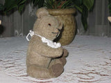 Antique 26 cm Thuringia Germany Gray Mohair Bear 1960s