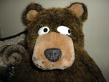 Cartoon Face BROWN GRIZZLY BEAR Plush Large 20 inch FUNNY CUTE