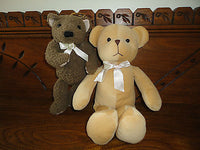 Bear Lot Velvet Bear with Curly Plush Bear CUTE PAIR