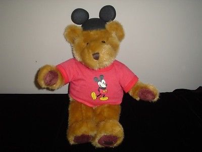 Walt Disney Store Bear Mickey Mouse Tshirt & Ears 18"