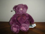 Russ Berrie Bear Teddy Aubergine Handmade RETIRED