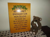 Vintage Handpainted Wooden Sign Poem Made in Germany