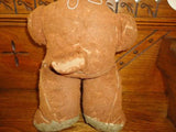 Antique 1940s Gund Bear Long Pointed Snout Felt Tongue Glass Eyes 13 inch