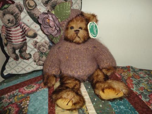 Bearington Collection Colette Bear Faux Mink Retired Handmade 1380 All tags