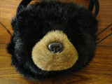 Bearington Bears BLACK BEAR Purse Furry Stuffed Plush Hand Bag