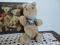 Antique Rare Sailor Bear Jointed Poseable Button Eyes Chubby Stuffed 12 inch