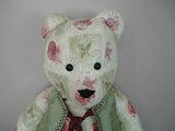 CANADA Artist OOAK BEAR Cotton Rose Pattern Jumbo 23 inch