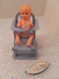 Vintage 1970s Fiba Doll Made in Italy Beds Highchair 6 Dolls Set ES Germany