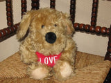 Dutch Highlite Valentine Puppy Dog Plush Toy with Love Heart