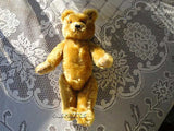 Antique JK Farnell 1960s Golden Mohair Bear Squeaker