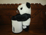 Panda Plush Bamboo Embroidered Pencil Pen Holder Onkeiwei China 8 inch