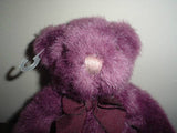 Russ Berrie Bear Teddy Aubergine Handmade RETIRED