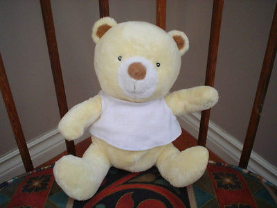 Tangerine Press Yellow Velvet Baby Bear Toy Plush 7"