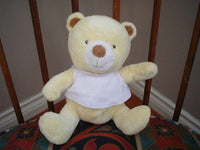 Tangerine Press Yellow Velvet Baby Bear Toy Plush 7