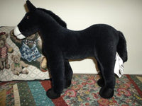 Ikea Sweden KLAPPA BLACK HORSE Standing Plush 13 inch