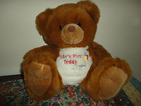 Baby's First Teddy Brown Copper Plush Sitting Bear 11 inch