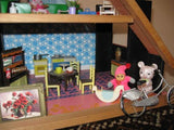 Old Vintage Dutch Holland Sio Doll House w Miniatures & Furniture