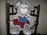 Girl Rabbit Dressed Plush By Commonwealth UK 1991 Rare