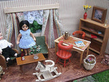 Antique 1940s Doll House German Pine Wood With Accessories German Ari Dolls