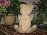 Antique Fechter Austria Bear Rare White Mohair 17 Inch 1960s