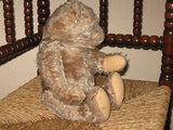 Antique 1940s Steiff Original Teddy Bear Jointed Gray Mohair 35 cm US ZONE