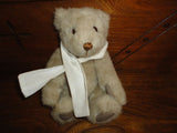 Gund 1987 Vintage BIALOSKY BEAR Cream/Gray Plush Leatherette Paws Retired