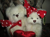 Bearington Valentines LOVER & LANE 2 Bears in Love Satin Heart All Tags Retired