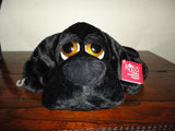 Russ Berrie GUNTHER DOG Black Velvet Pop Eyed LARGE 15 inch NEW